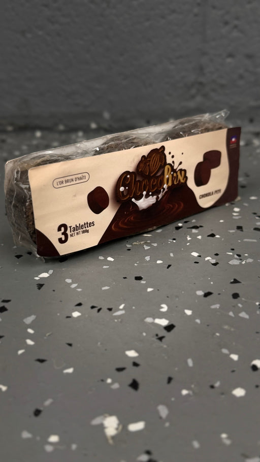Chocolux Chocolate  Tablet, 3 Count, 180g, Direct From Haiti (48 pack )