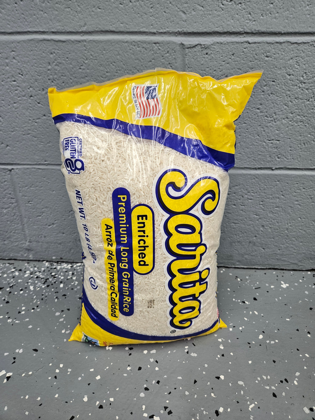 SARITA RICE  ENRICHED PREMIUM LONG GRAIN RICE ARROZ DE PRIMERA  CALIDAD  net WT 10 lbS / 4.5 Kg