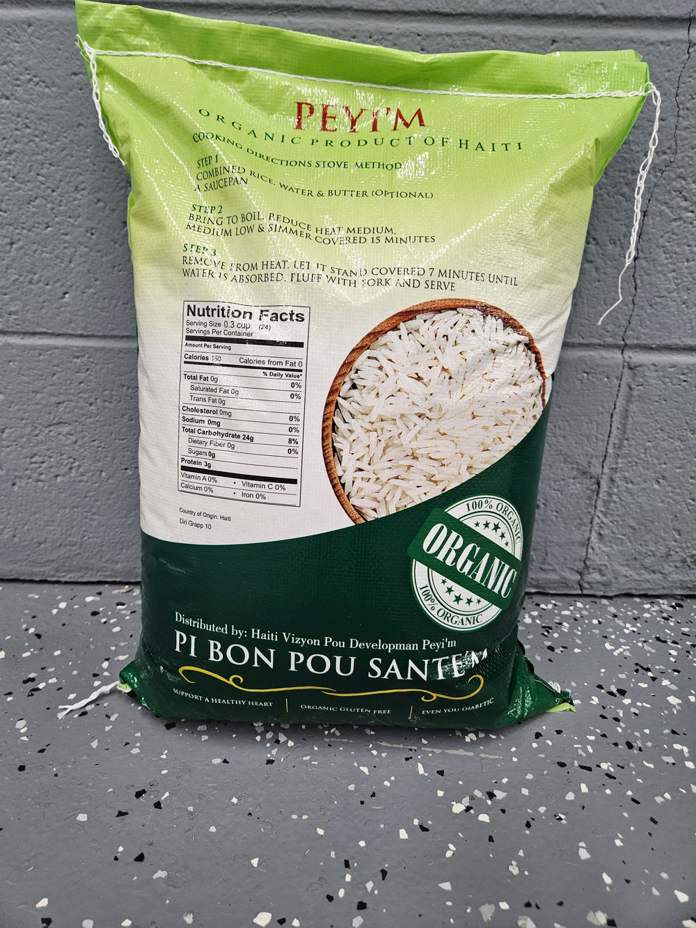 Diri Peyim 18 lbs – Pure Organic Rice from the Heart of Artibonite