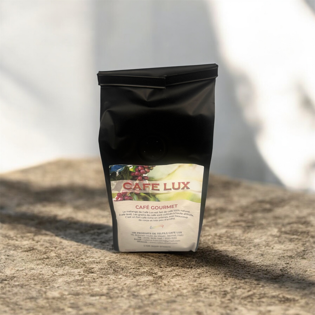 Cafe Lux Gourmet Ground Medium Roast Coffee - Made in Haiti - From Jacmel/Thiotte Moutains - 270 grams