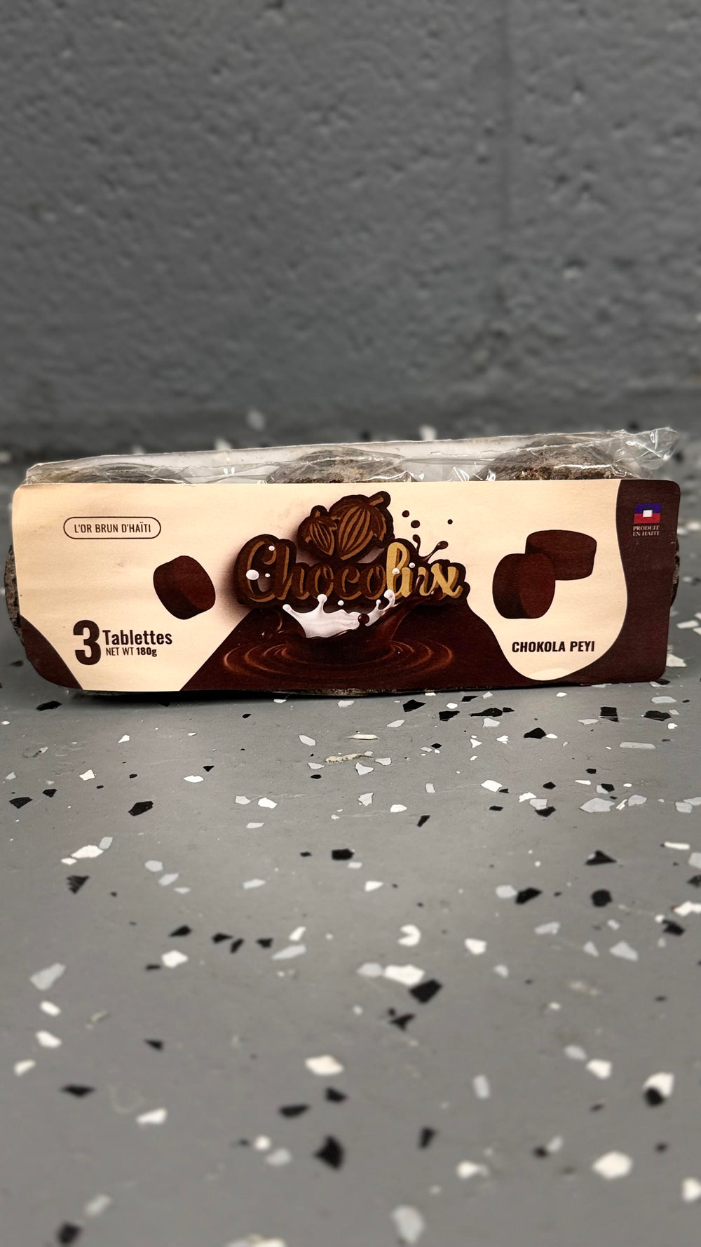 Chocolux Chocolate  Tablet, 3 Count, 180g, Direct From Haiti (48 pack )